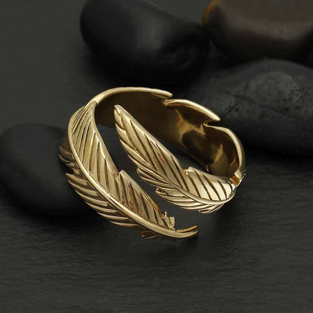 Sterling Silver Adjustable Feather Ring