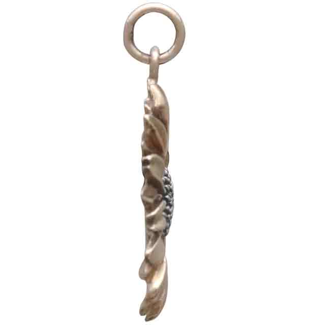 Bronze Daisy Pendant with Silver Center - Poppies Jewelry