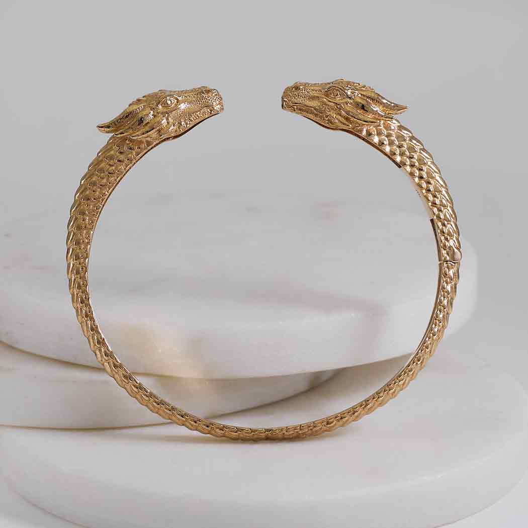 Bronze Dragon Cuff Bracelet - Poppies Jewelry