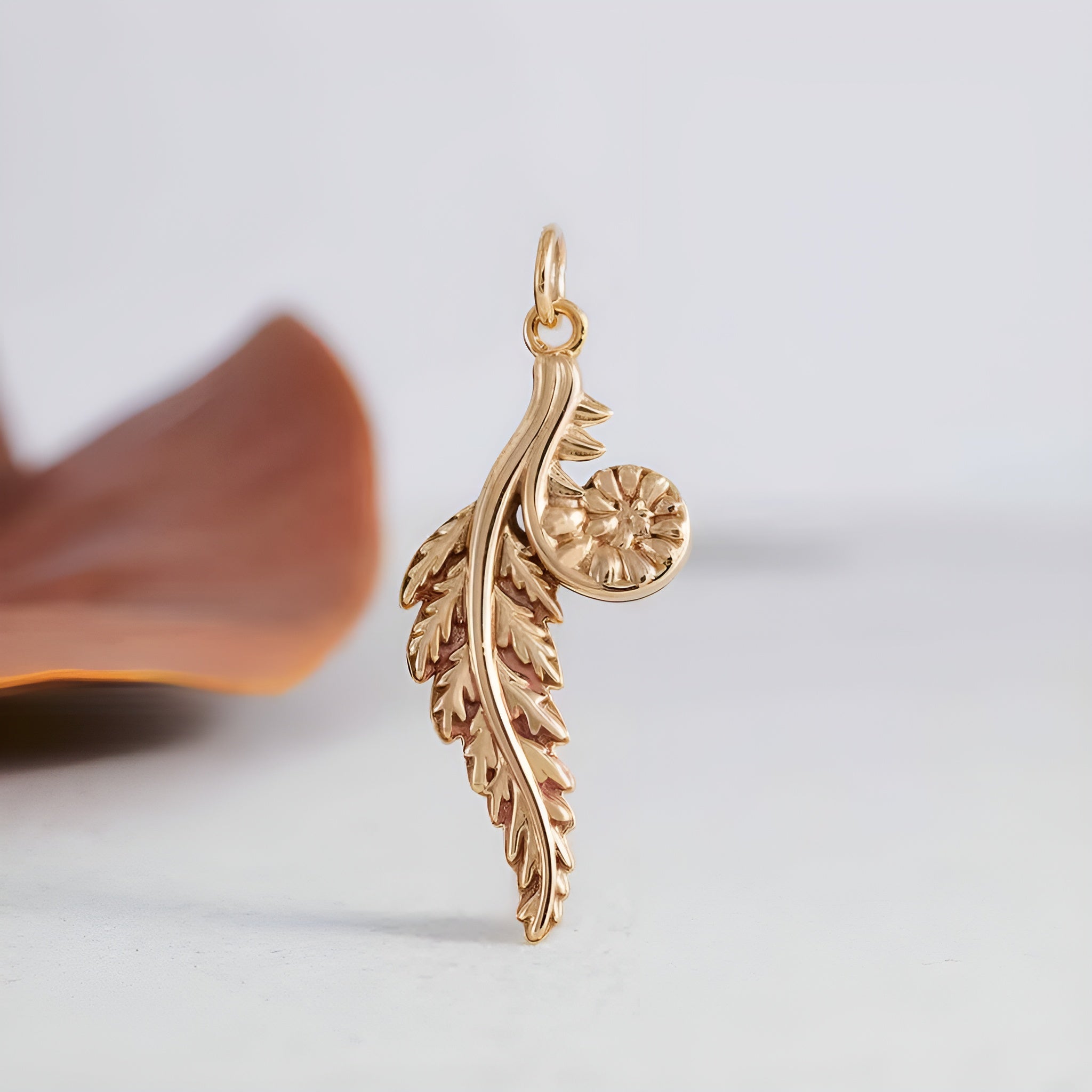 Bronze Fern Pendant - Poppies Jewelry