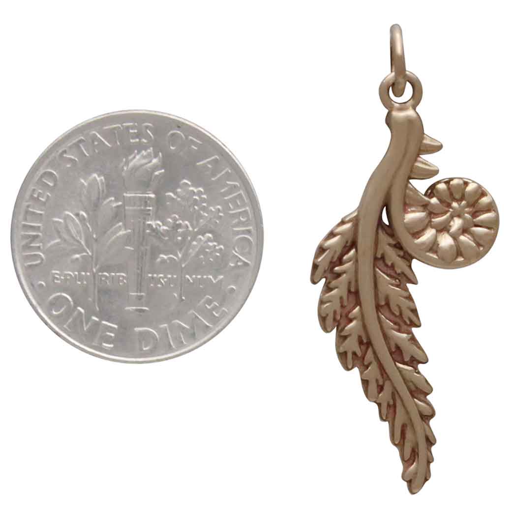 Bronze Fern Pendant - Poppies Jewelry