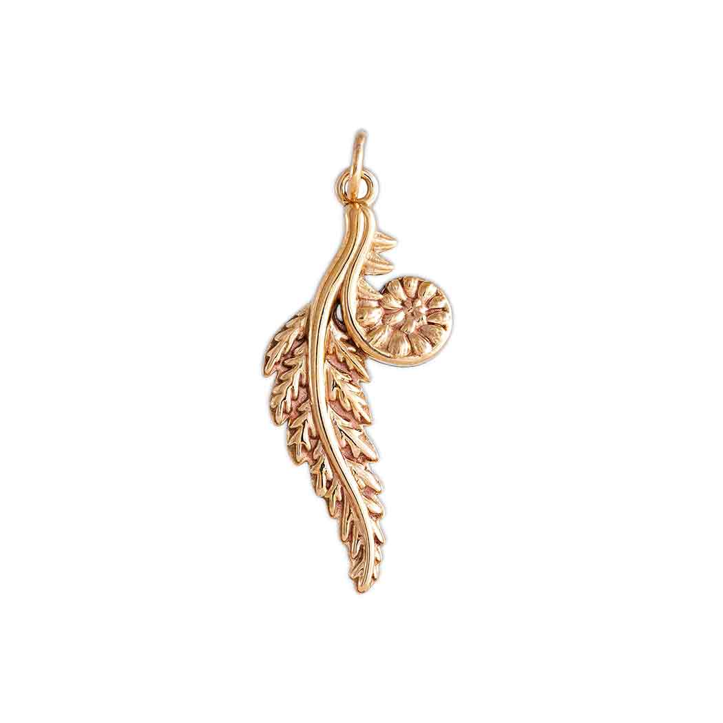 Bronze Fern Pendant - Poppies Jewelry