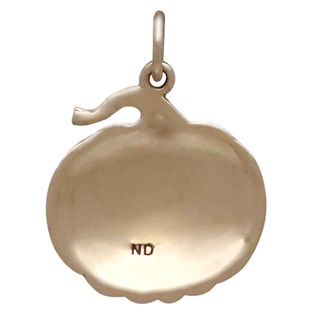 Bronze Jack o Lantern Charm - Poppies Jewelry