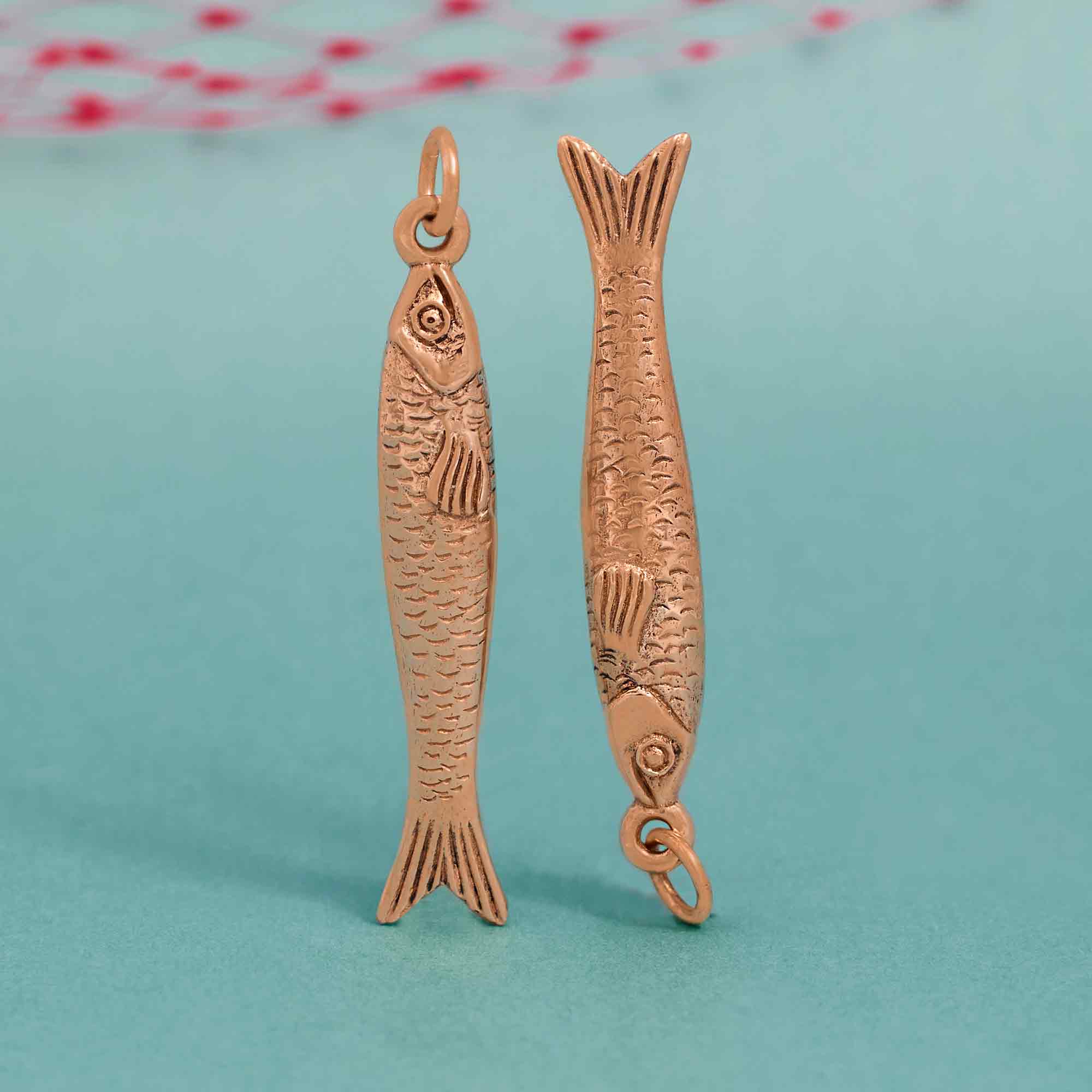 Bronze Sardine Pendant - Poppies Jewelry