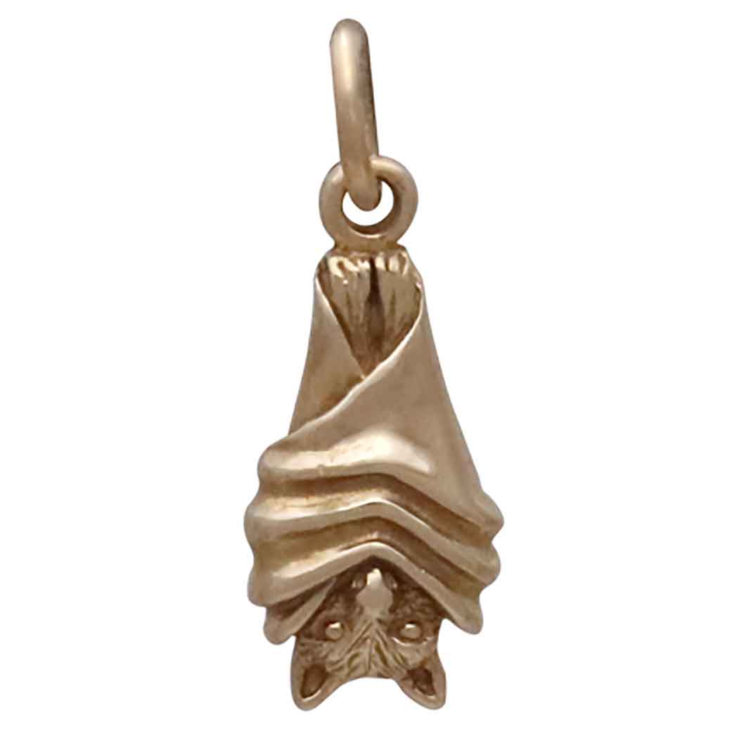 Bronze Small Hanging Bat Charm - Tia Tynette Designs