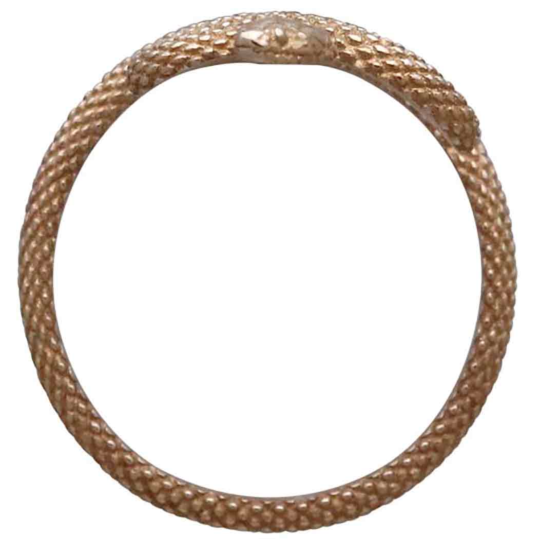 Bronze Textured Adjustable Snake Ring - Poppies Jewelry