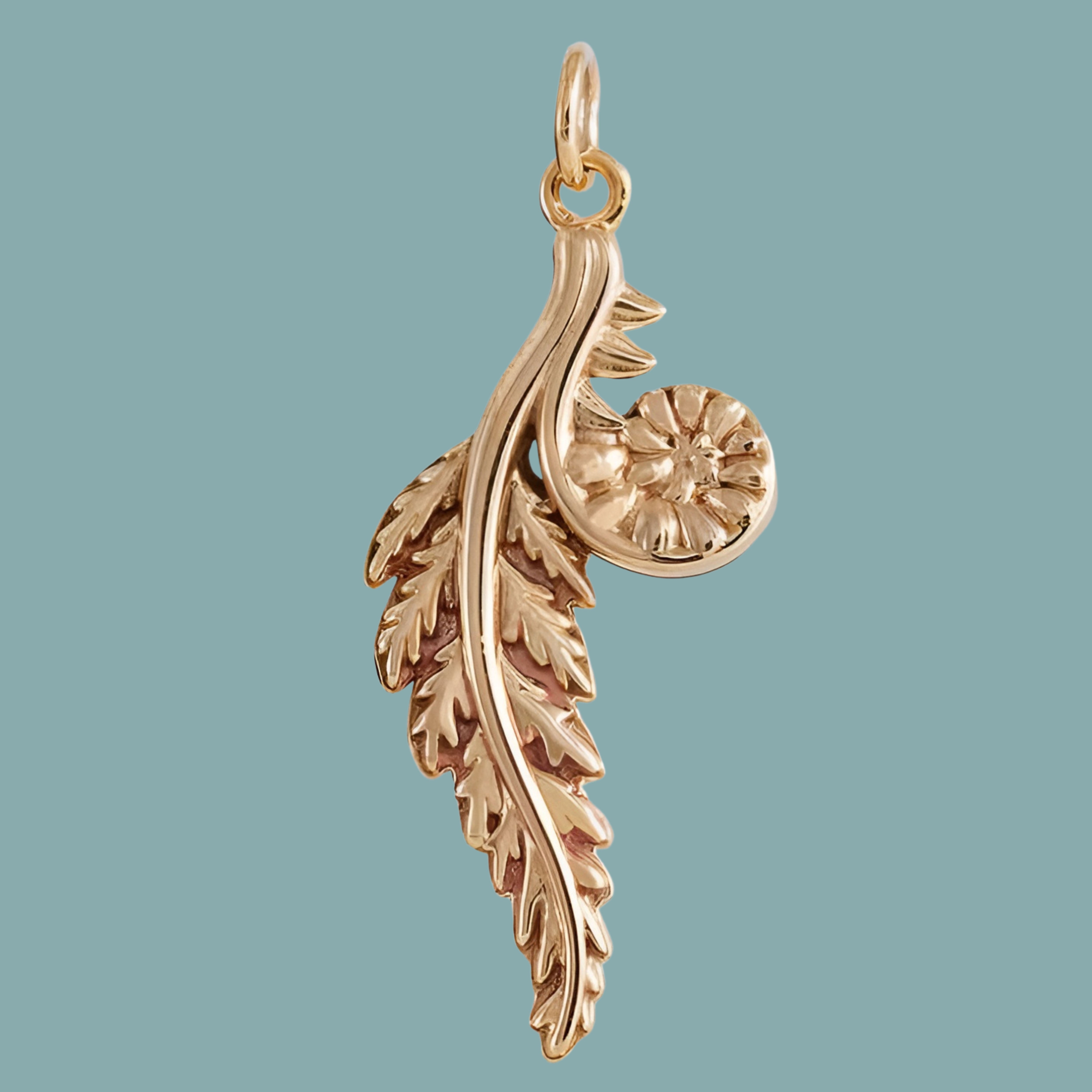 Bronze Fern Pendant - Poppies Jewelry