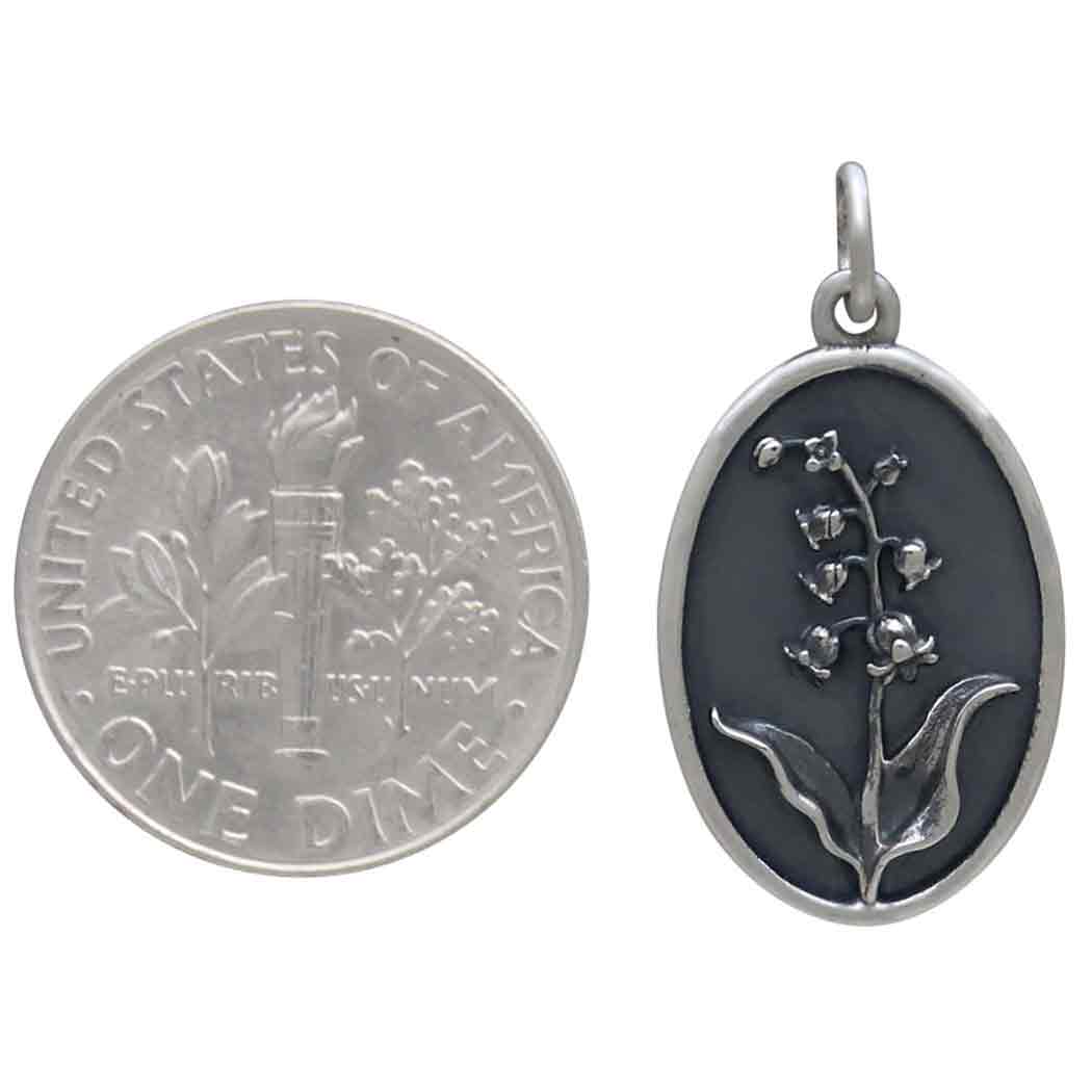 Silver Lily of the Valley Charm - May Birthflower