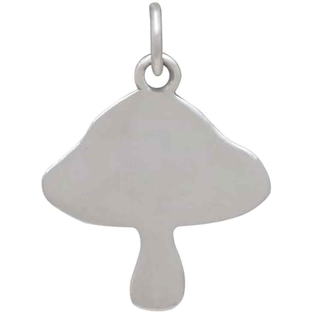 Silver Mushroom Charm with Bronze Star and Moon - Poppies Jewelry
