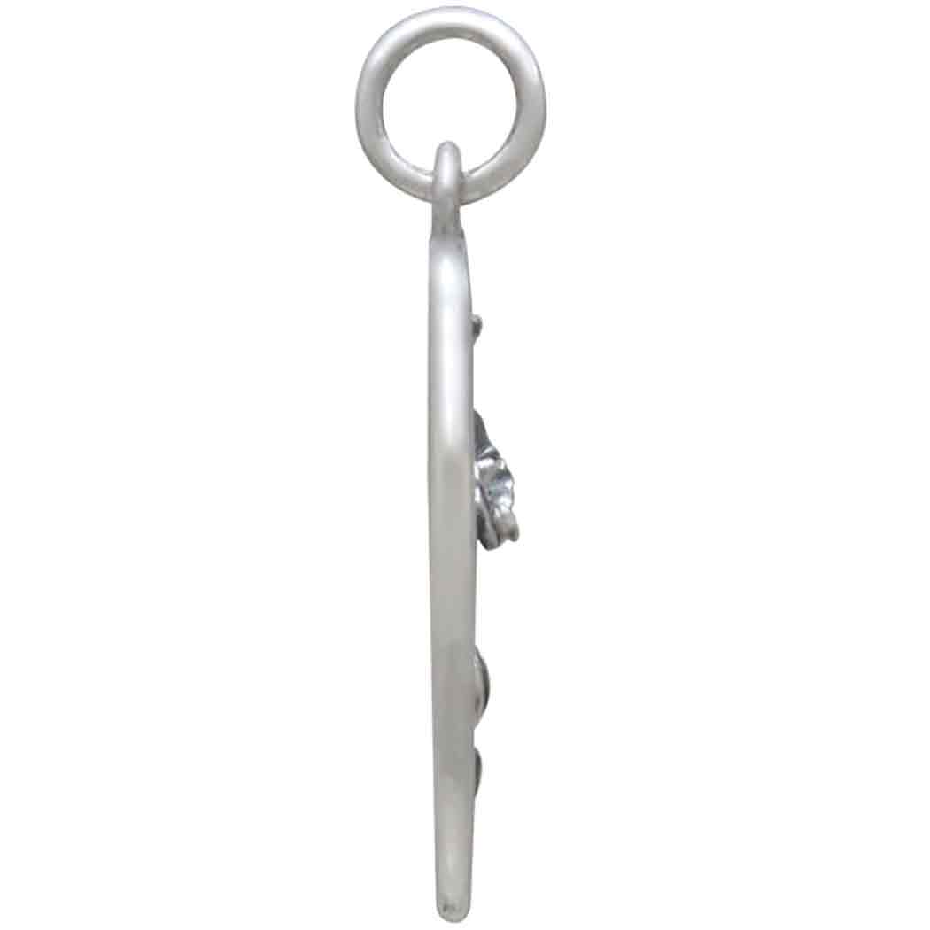 Silver Poppy Charm - August Birthflower - Tia Tynette Designs