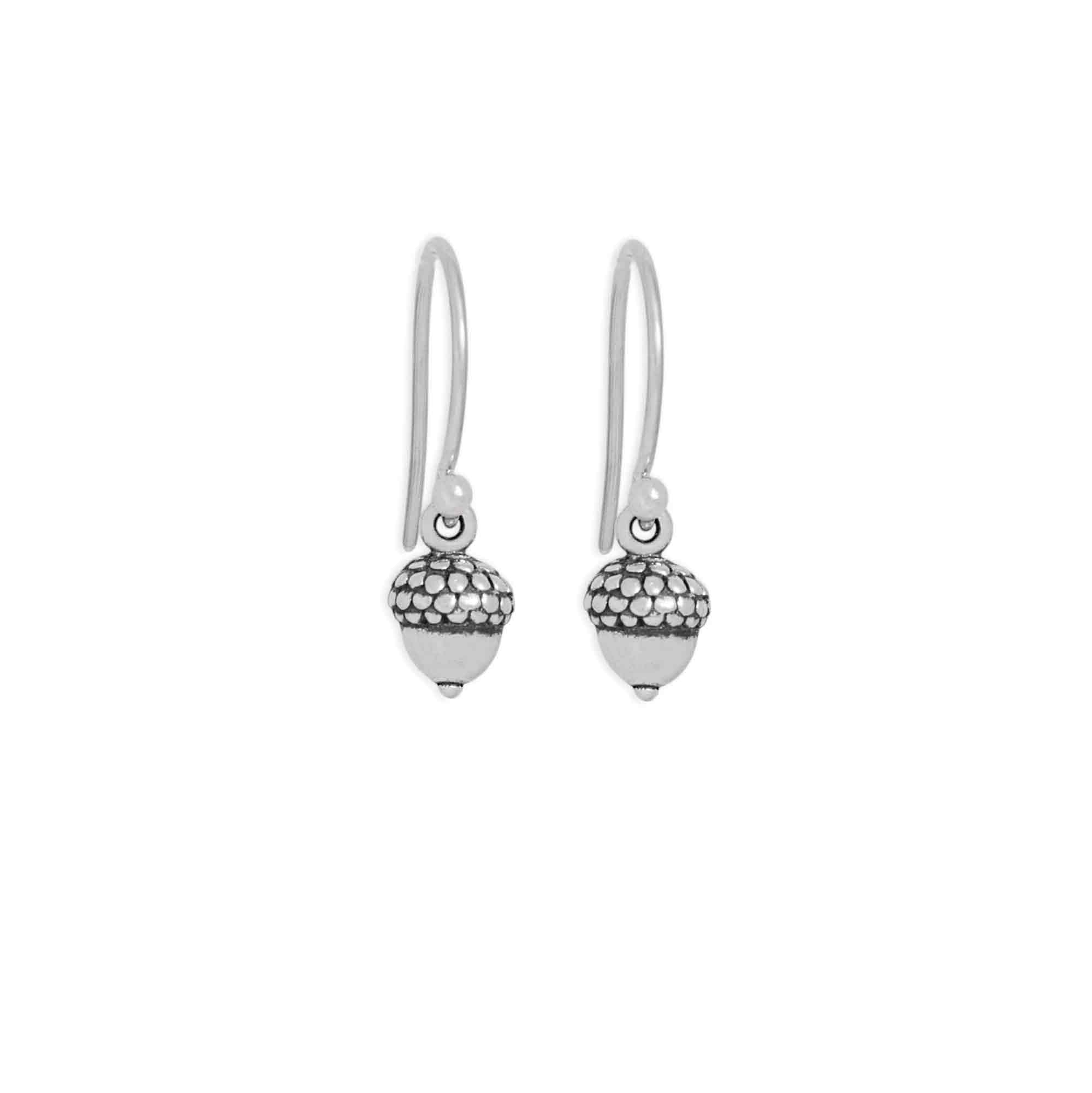 Sterling Silver Acorn Dangle Earrings