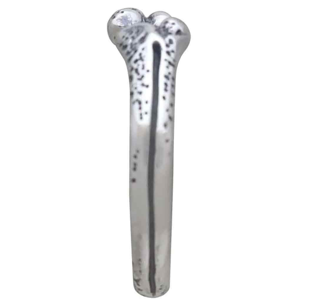 Sterling Silver Adjustable Bone Ring - Poppies Jewelry