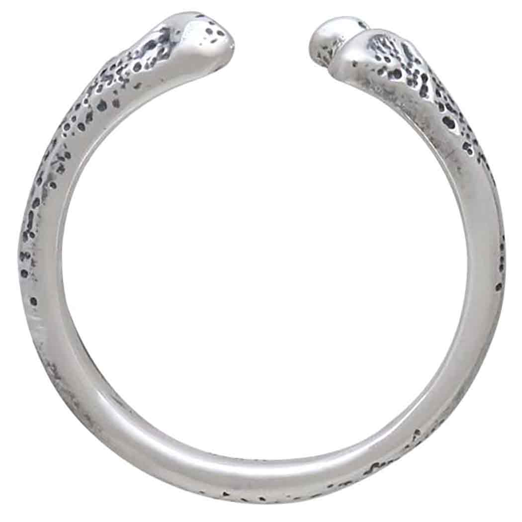 Sterling Silver Adjustable Bone Ring - Poppies Jewelry