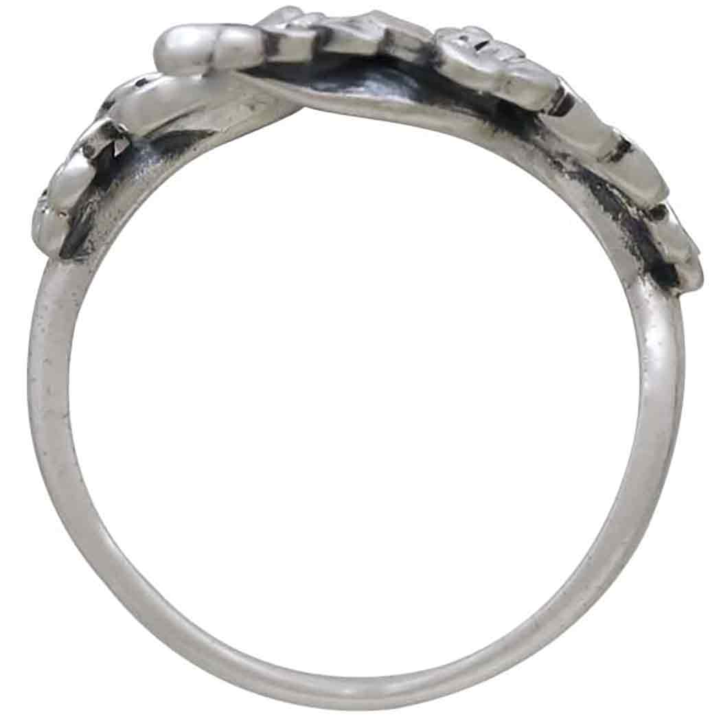 Sterling Silver Adjustable Cherry Blossoms Ring - Poppies Jewelry