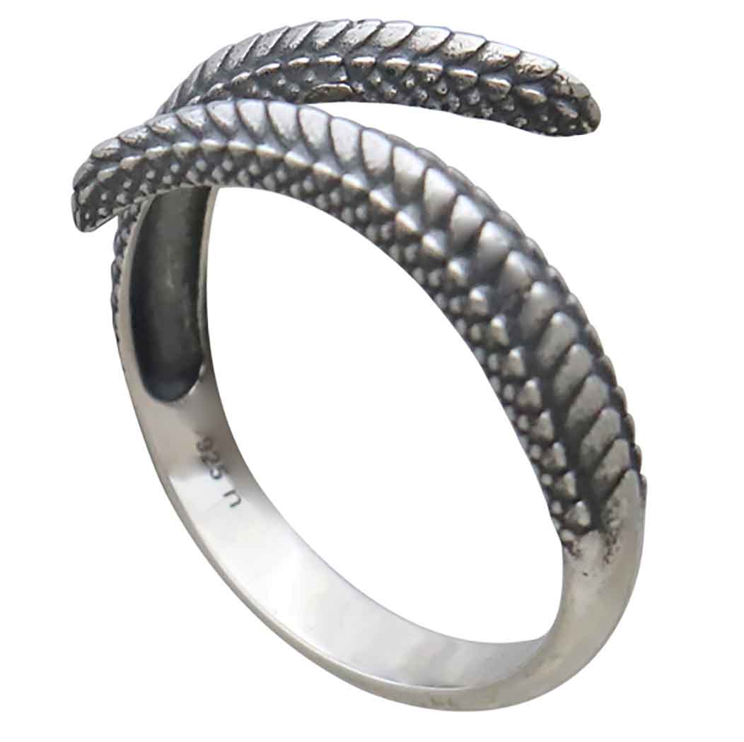 Sterling Silver Adjustable Dragon Scale Ring