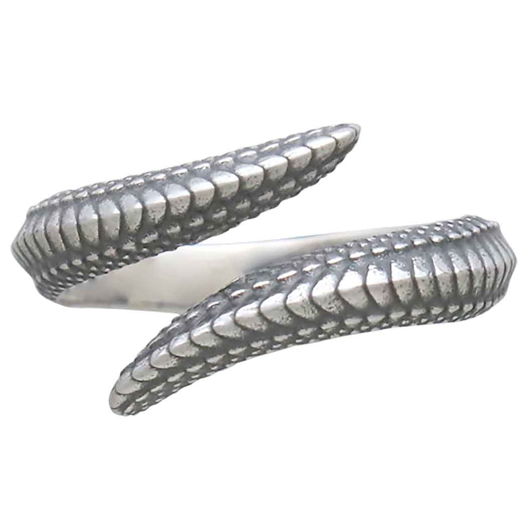 Sterling Silver Adjustable Dragon Scale Ring