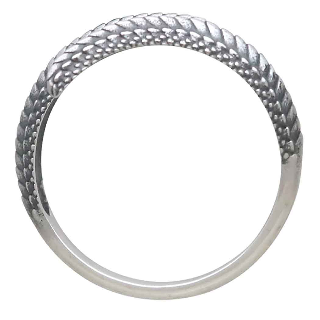 Sterling Silver Adjustable Dragon Scale Ring