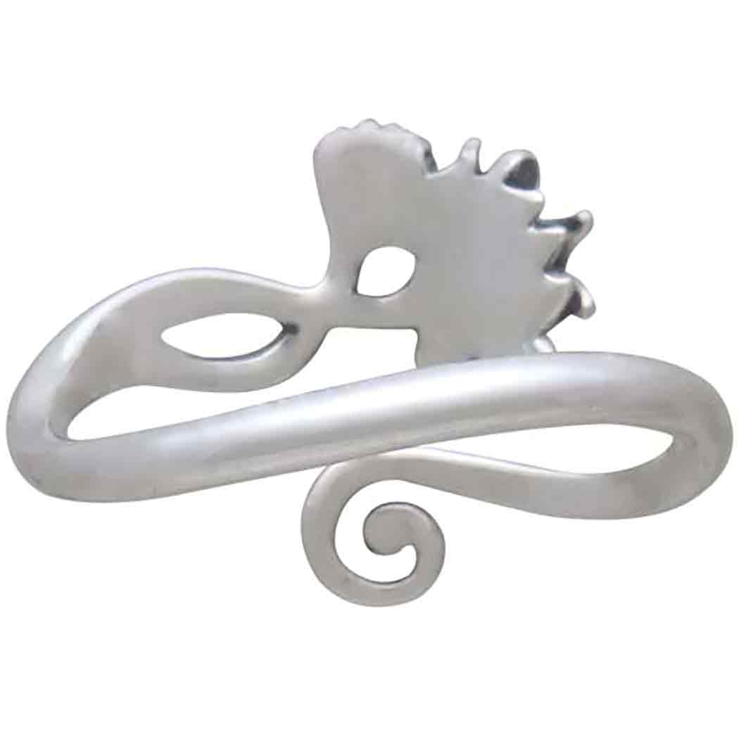 Sterling Silver Adjustable Lotus Ring - Poppies Jewelry