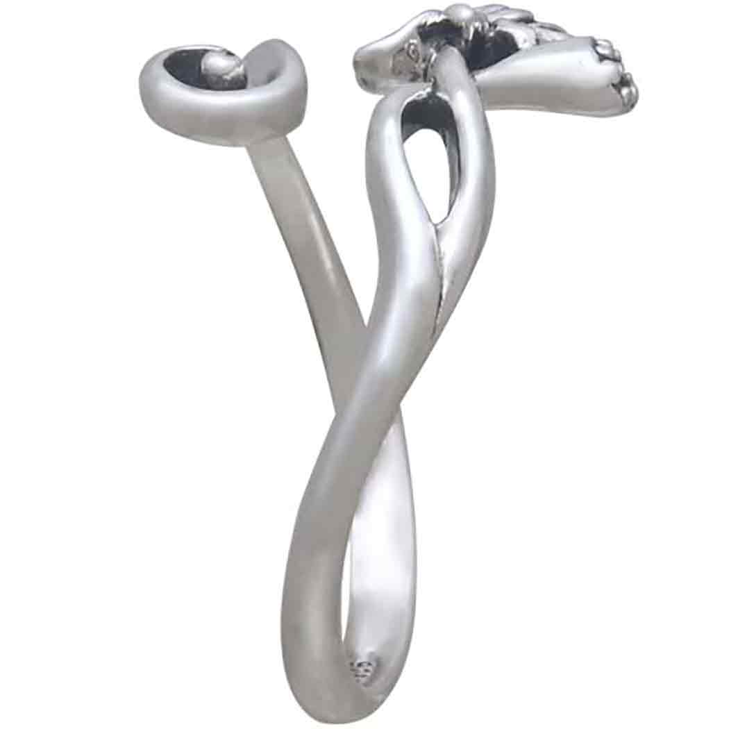 Sterling Silver Adjustable Lotus Ring - Poppies Jewelry