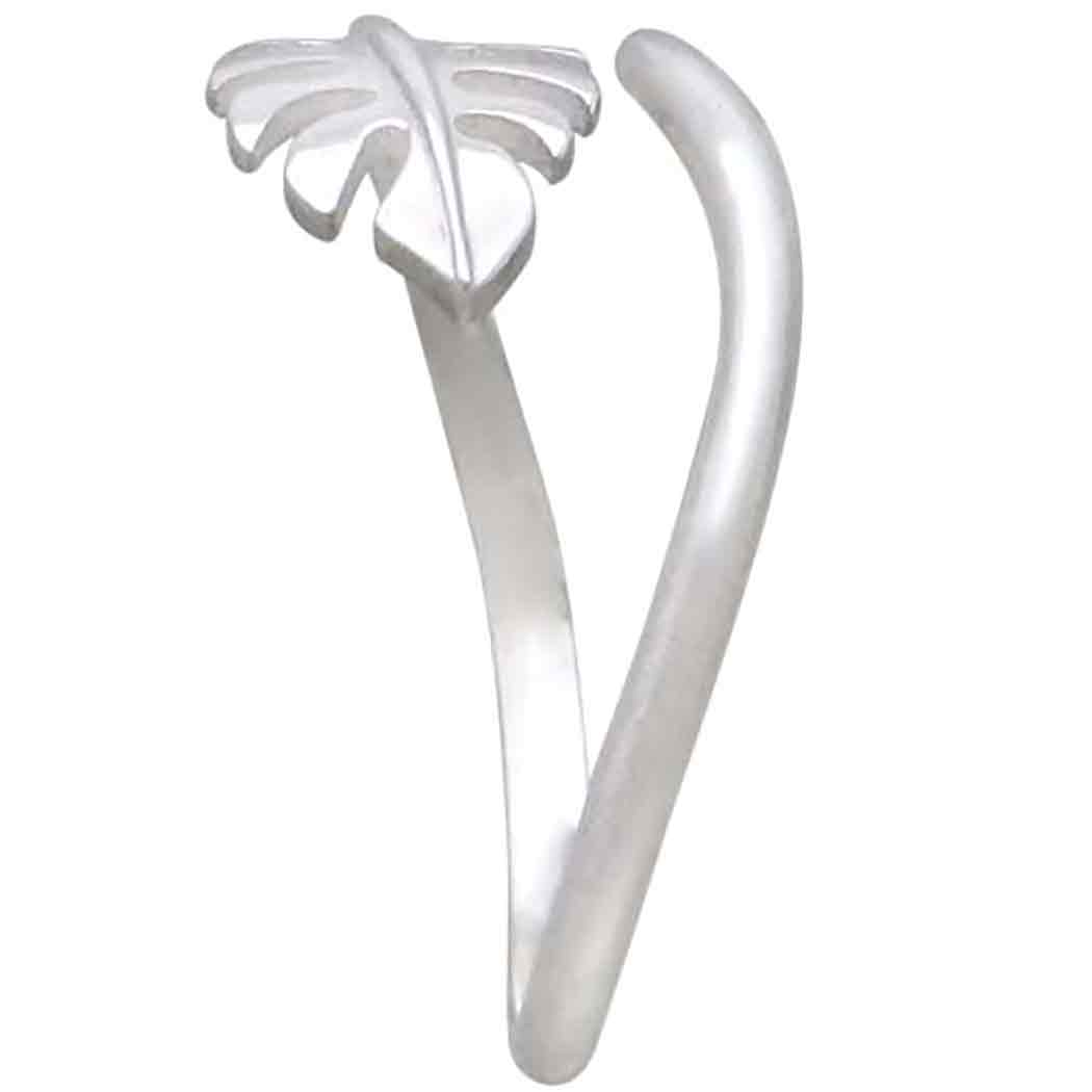Sterling Silver Adjustable Monstera Leaf Ring