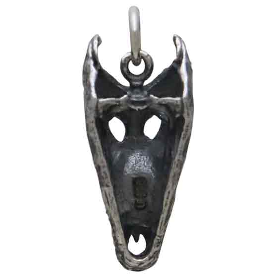 Sterling Silver Alligator Skull Charm - Poppies Jewelry