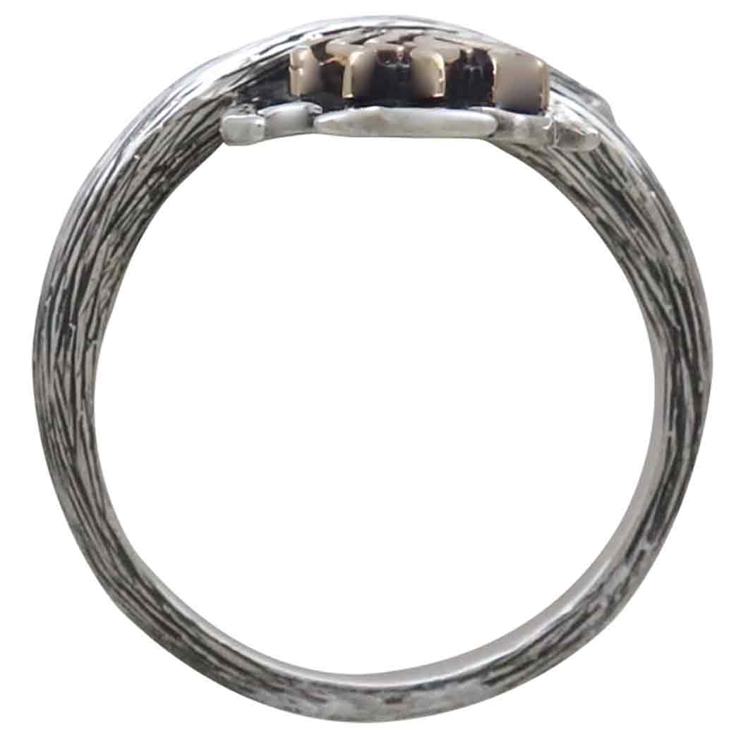Sterling Silver and Bronze Campfire Ring - Poppies Jewelry