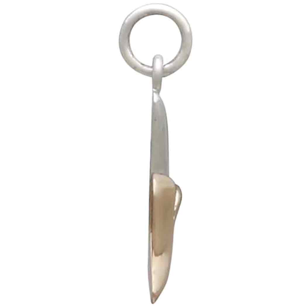 Sterling Silver Banana Charm with Bronze - Poppies Jewelry