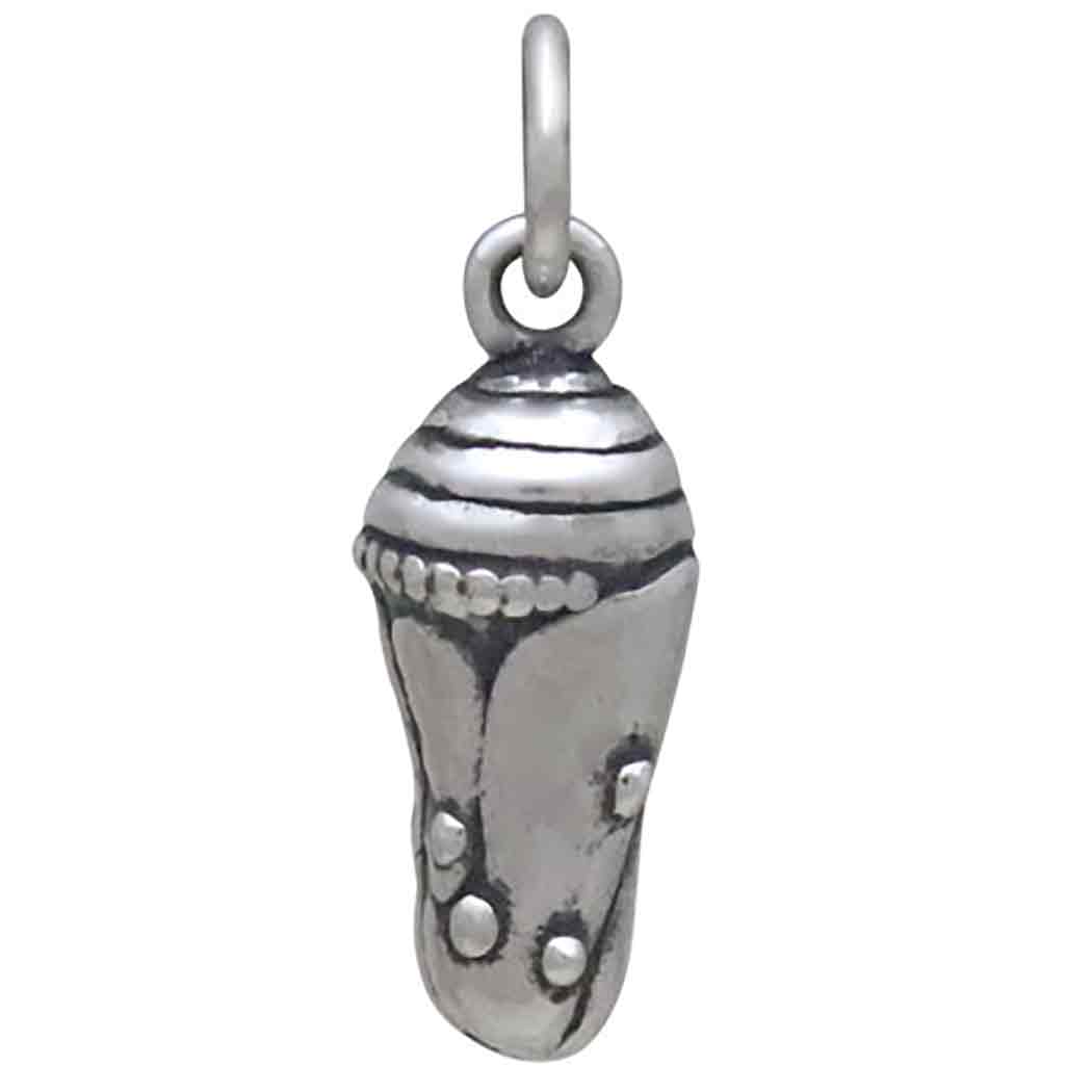 Sterling Silver Chrysalis Charm - Poppies Jewelry