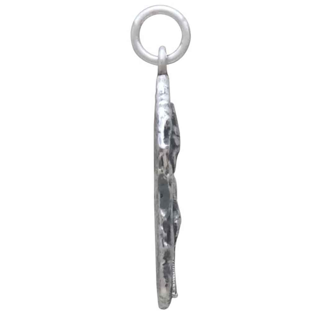 Sterling Silver Crinoid Fossil Pendant - Poppies Jewelry