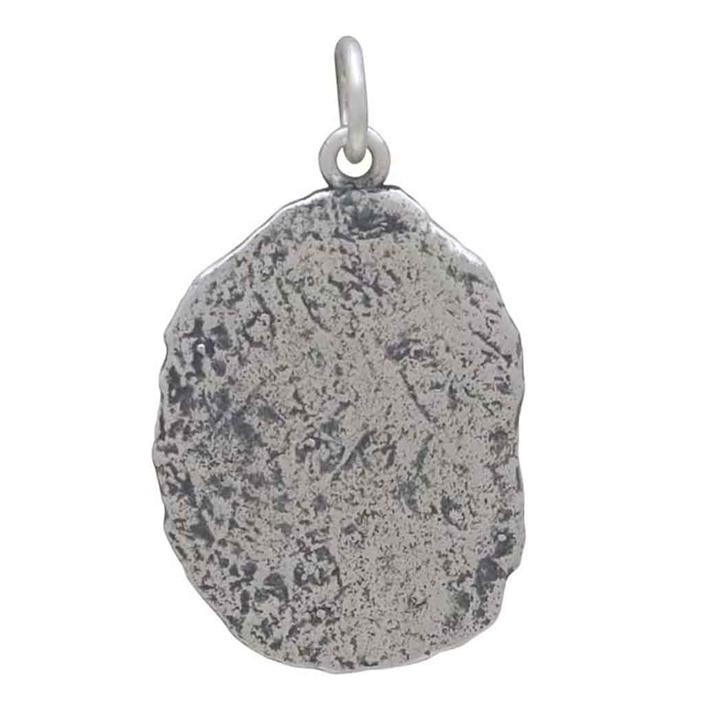 Sterling Silver Crinoid Fossil Pendant - Poppies Jewelry