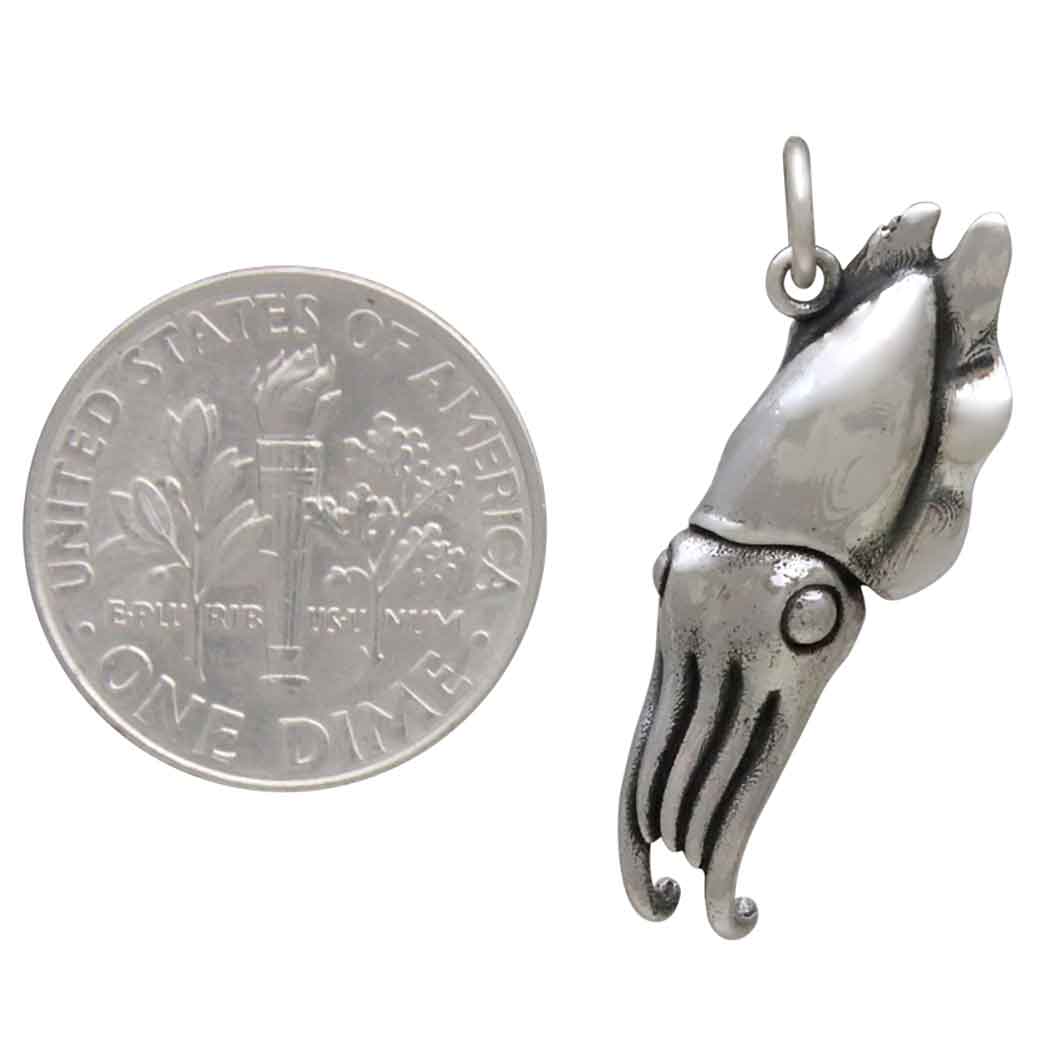 Sterling Silver Cuttlefish Charm