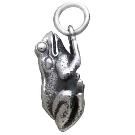 Sterling Silver Dimensional Frog Charm