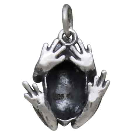 Sterling Silver Dimensional Frog Charm