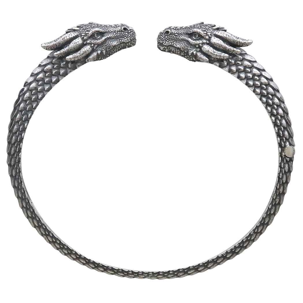 Sterling Silver Dragon Cuff Bracelet - Poppies Jewelry
