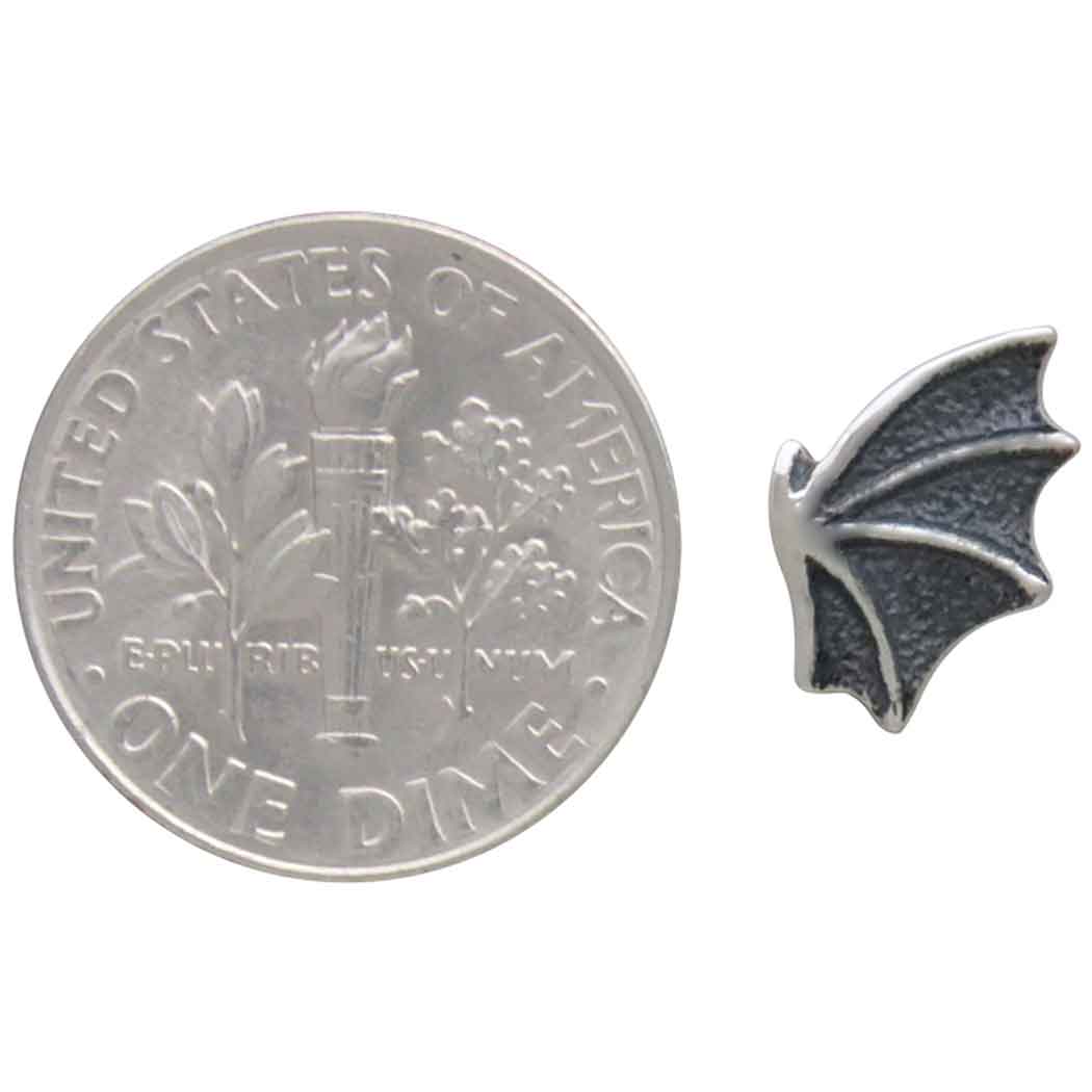 Sterling Silver Dragon Wing Post Earrings - Poppies Jewelry