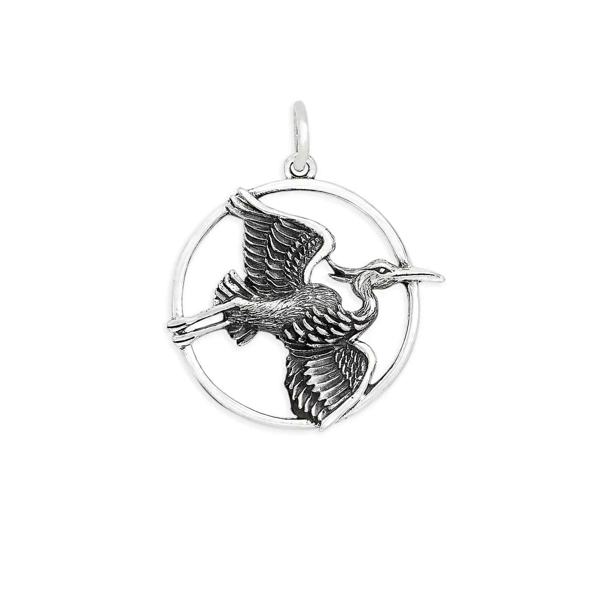 Sterling Silver Flying Heron Charm