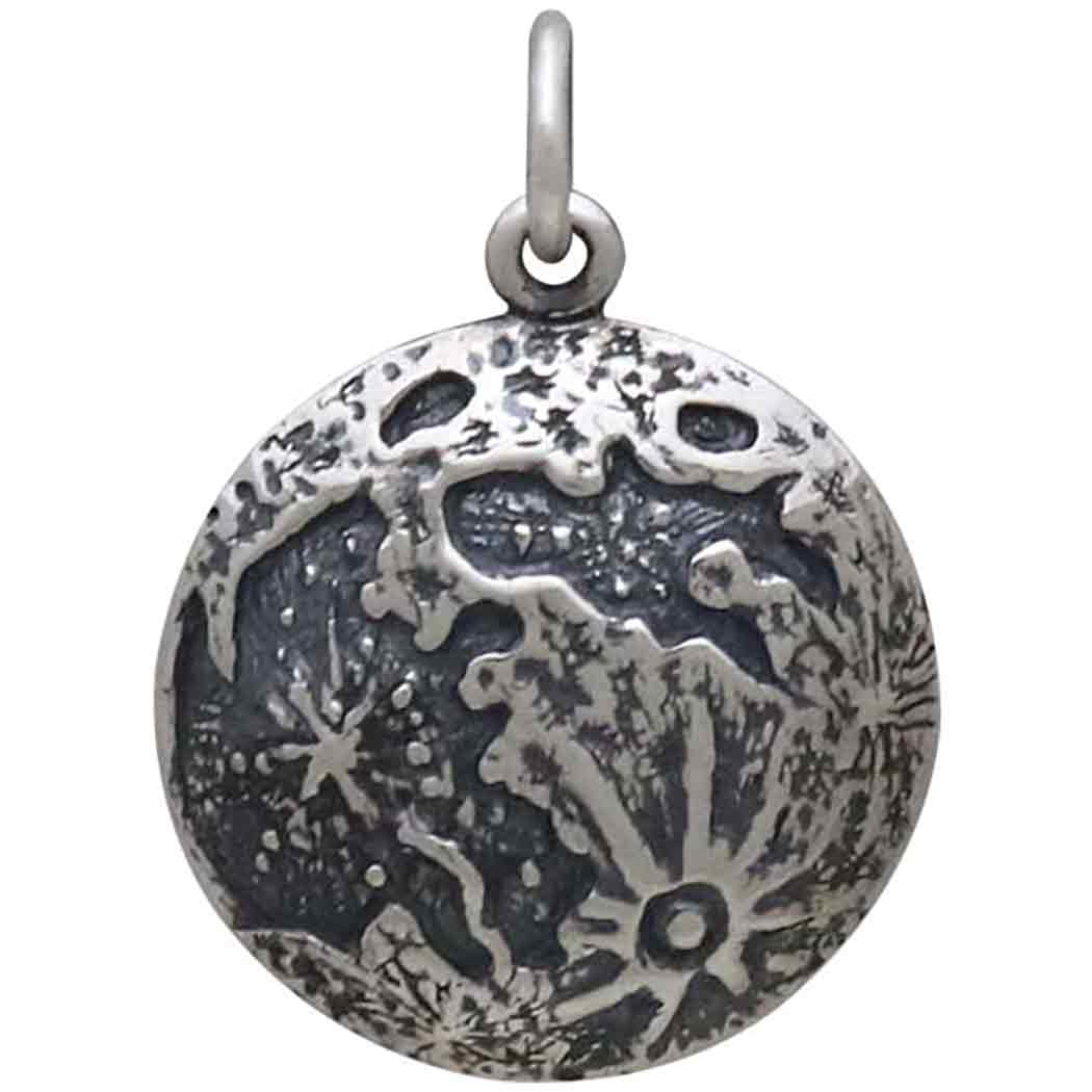 Sterling Silver Full Moon Pendant