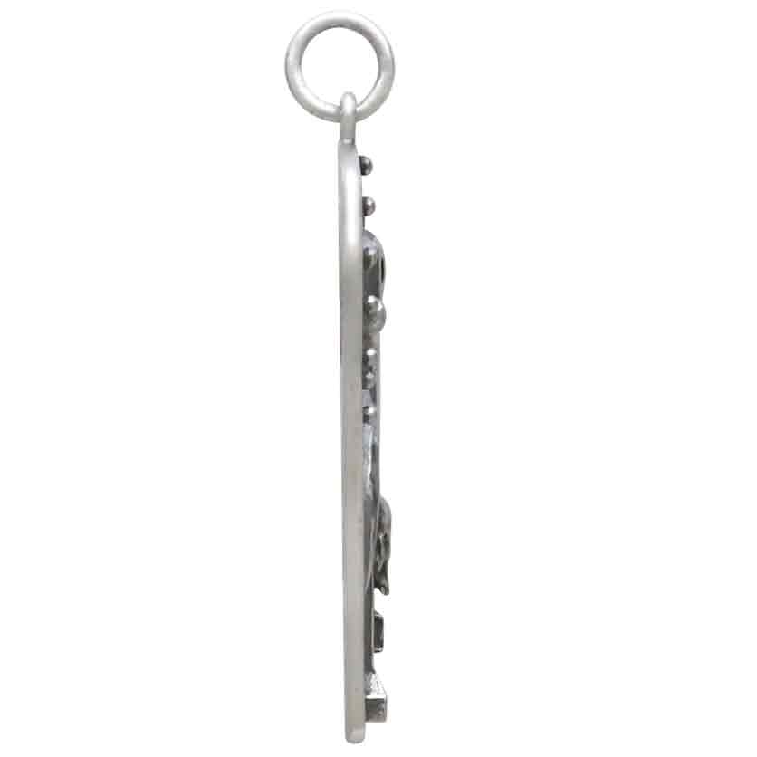 Sterling Silver Ghost in Graveyard Charm - Poppies Jewelry