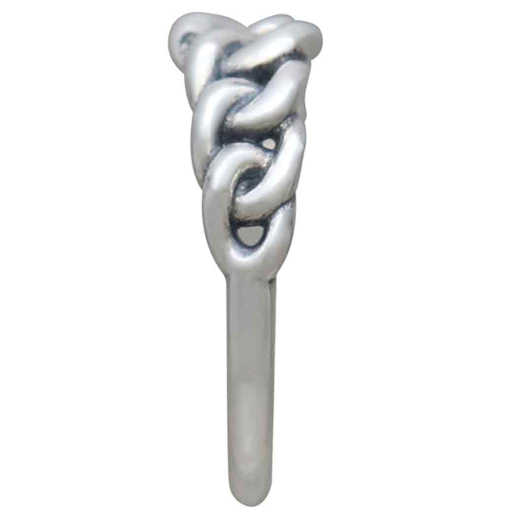Sterling Silver Graduated Chain Link Ring - Poppies Jewelry
