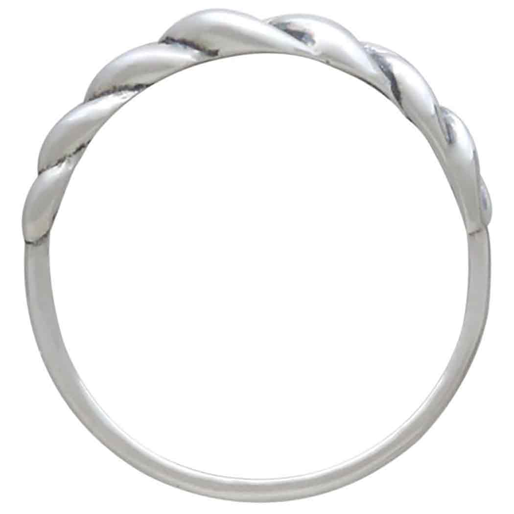 Sterling Silver Graduated Chain Link Ring - Poppies Jewelry