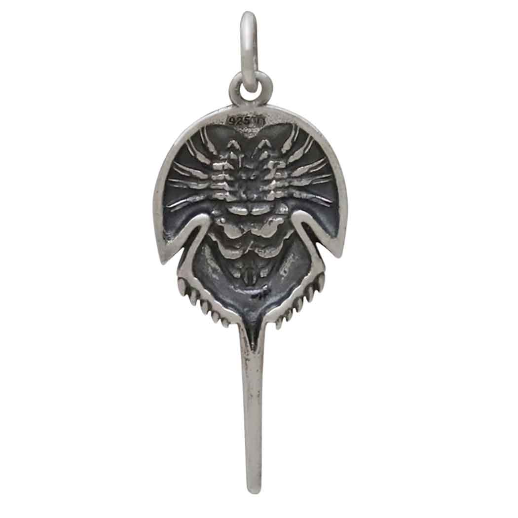 Sterling Silver Horseshoe Crab Charm - Poppies Jewelry