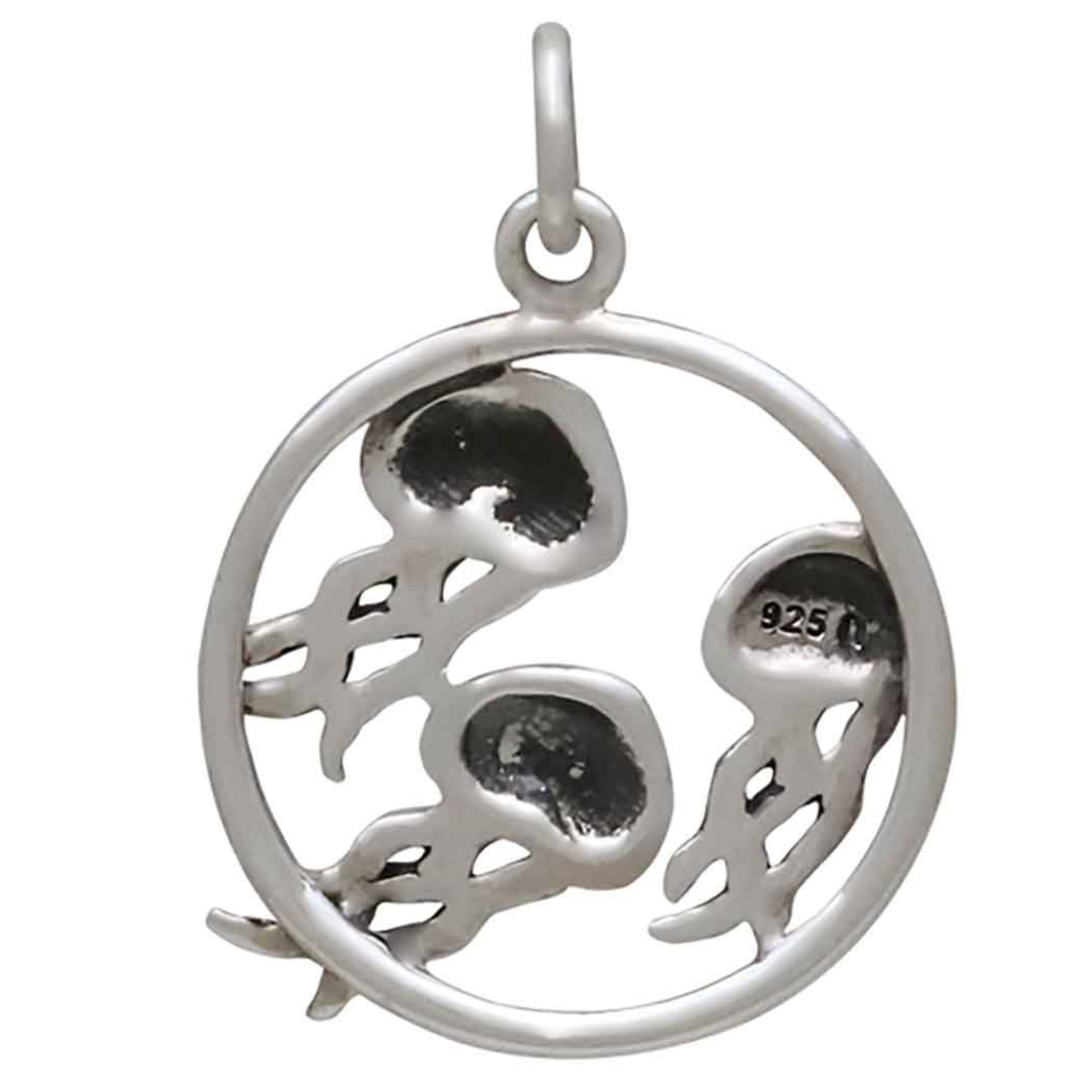 Sterling Silver Jellyfish Trio Charm- Poppies Jewelry