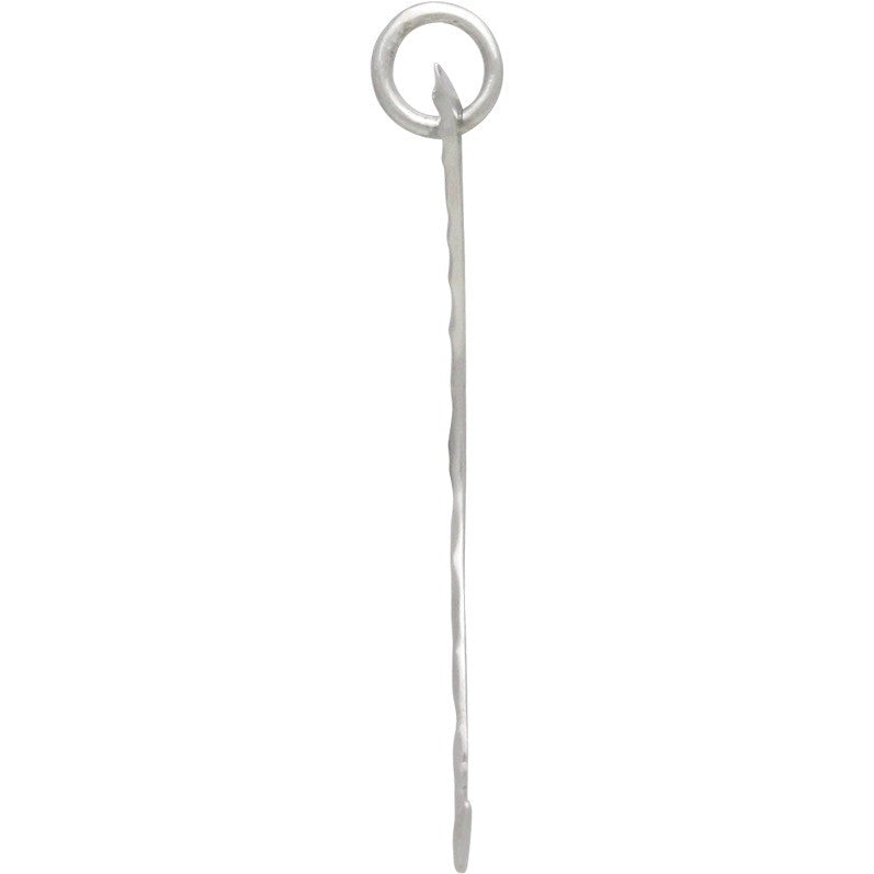 Large Hammered Crescent Moon Charm