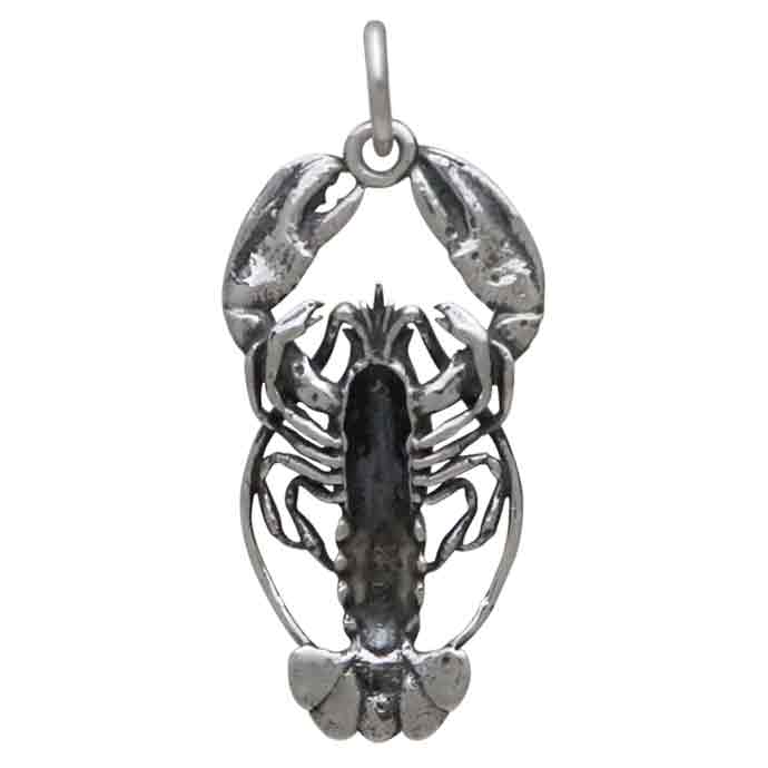 Sterling Silver Lobster Charm - Poppies Jewelry