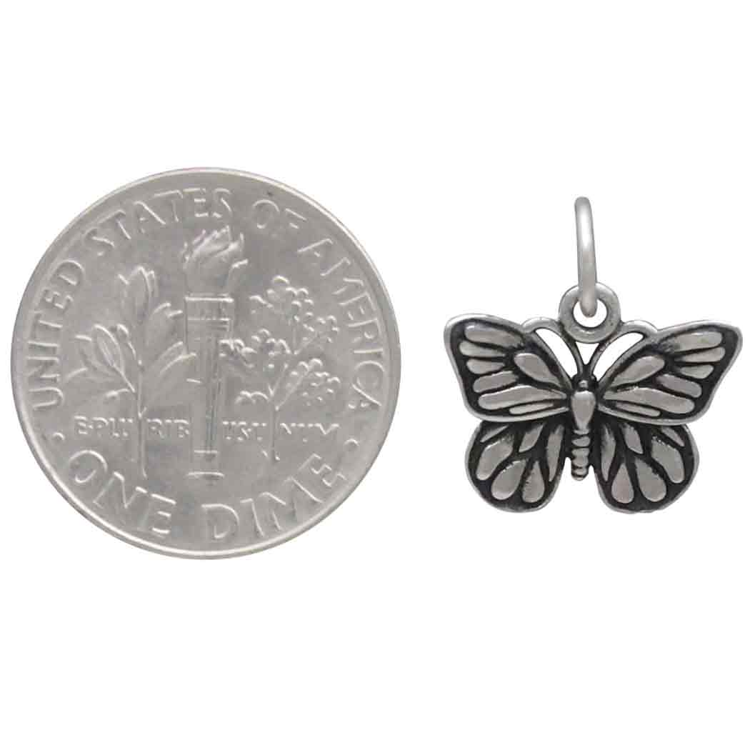 Sterling Silver Monarch Butterfly Charm