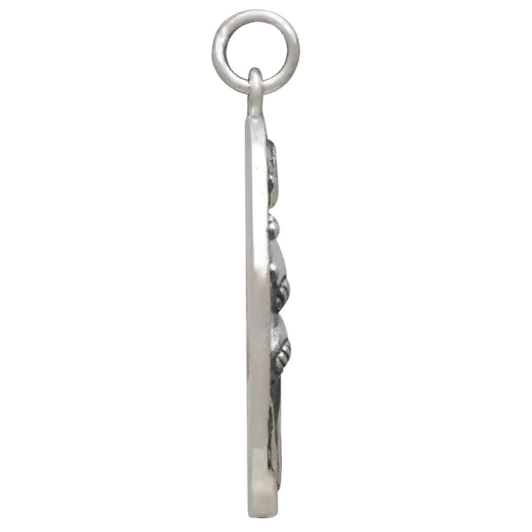 Sterling Silver Mushroom Cottage Charm - Poppies Jewelry