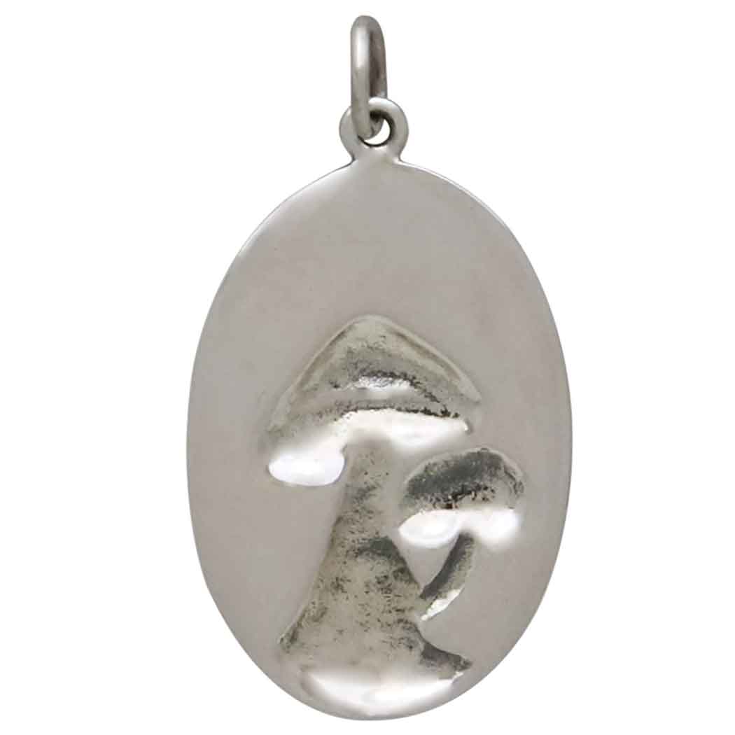 Sterling Silver Mushroom Cottage Charm - Poppies Jewelry