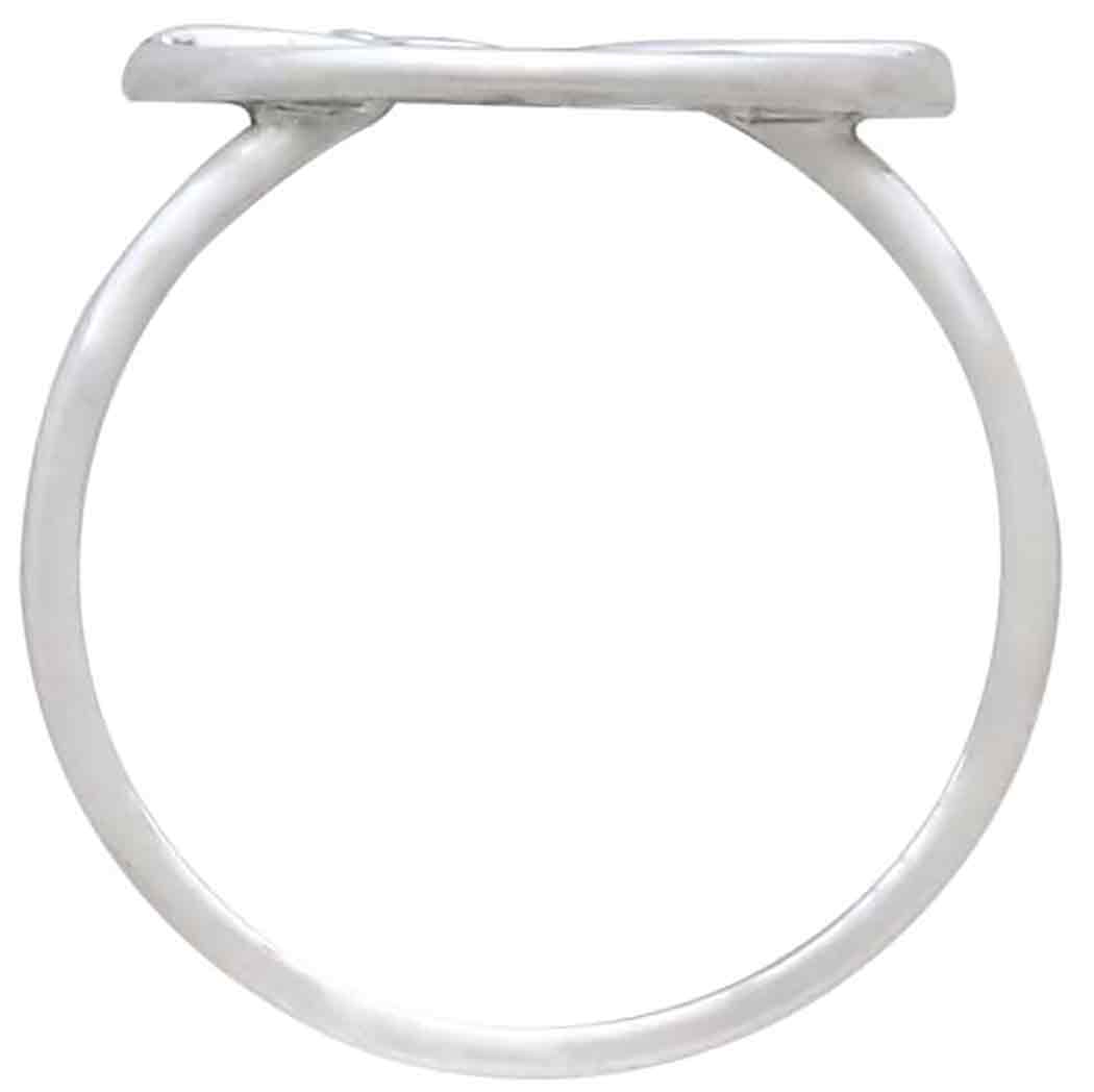 Sterling Silver Mushroom Ring with Bronze Moon - Poppies Jewelry