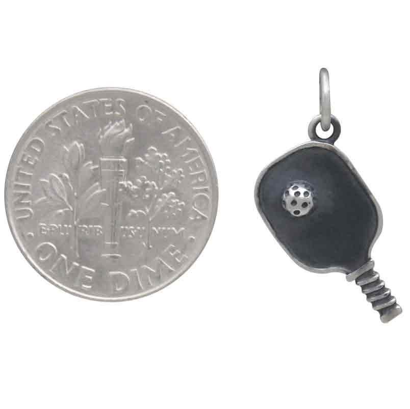 Pickleball Paddle and Ball Charm