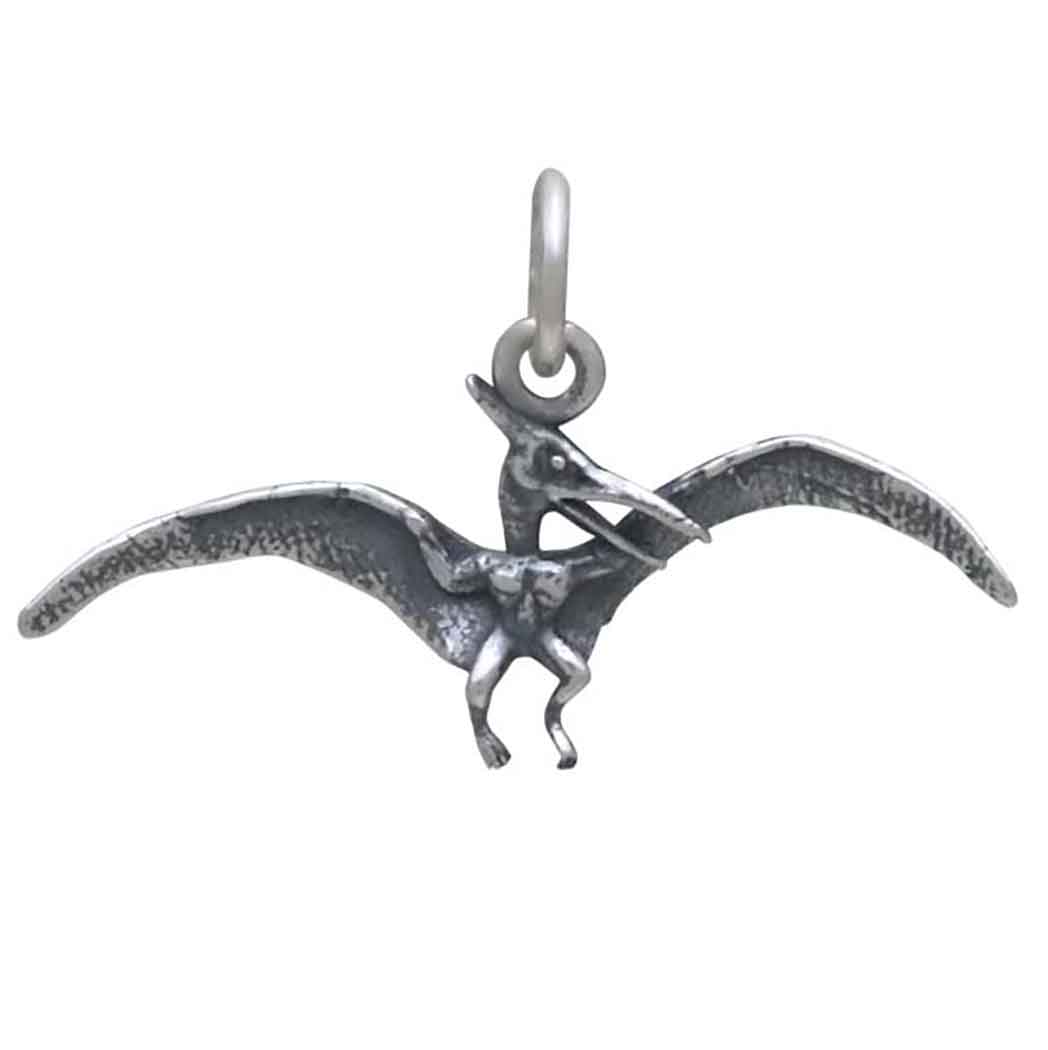 Sterling Silver Pterodactyl Dinosaur Charm - Poppies Jewelry